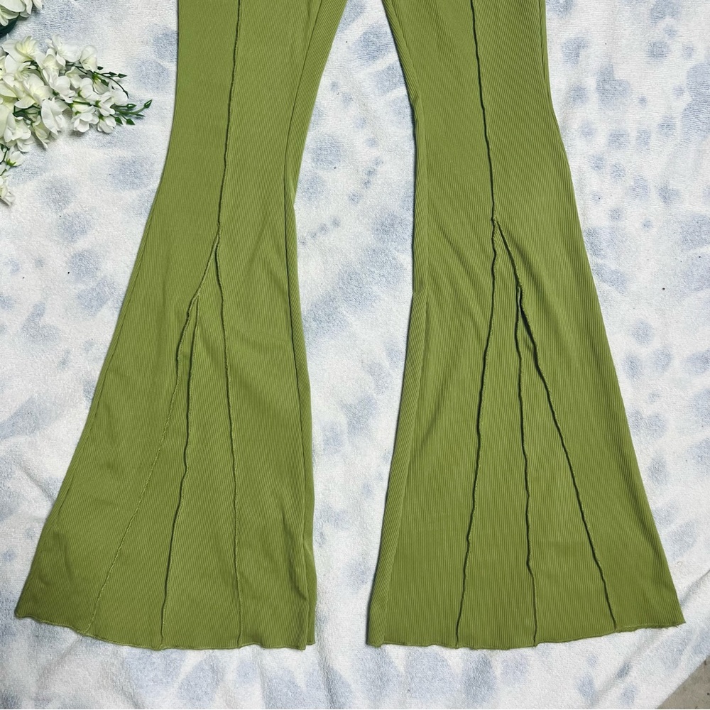 Avocado Ribbed Flare Pants - image 4